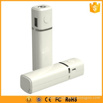 Universal compact portable usb charger 2200mah with LED flashlight